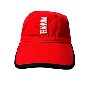 Disney‎ Parks Marvel Avengers Logo Red Adjustable Baseball Hat one size